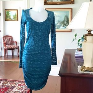 Teal Lace Dress